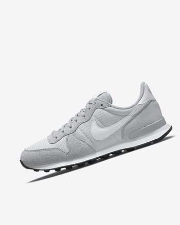 Nike Internationalist Grises Plateadas Negros Blancos | MX 3061